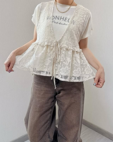 1,089円に大感謝、、!【しまむら】簡単にこなれ感が出せる♡「ベスト & ビスチェ」