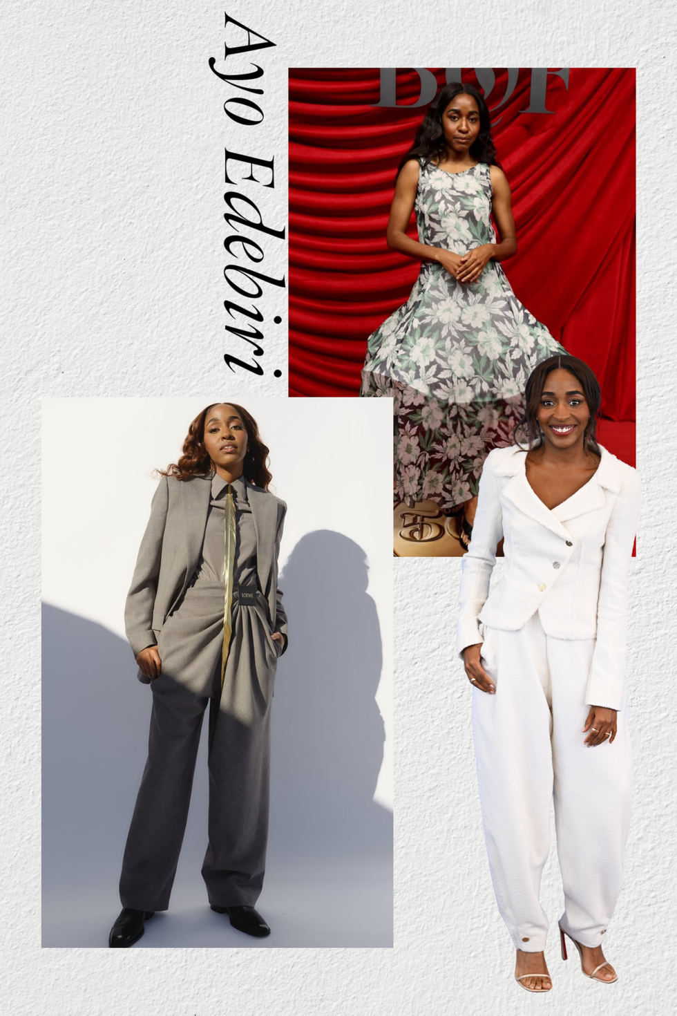 fashion collage featuring stylish outfits