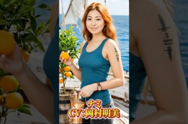 ワンピースキャラから声優に変身①  #onepiece #anime #アニメ  #aiart #変身