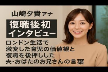 山﨑夕貴アナ復職後初インタビュー ロンドン生活で激変した育児の価値観と復職を後押しした夫・おばたのお兄さんの言葉