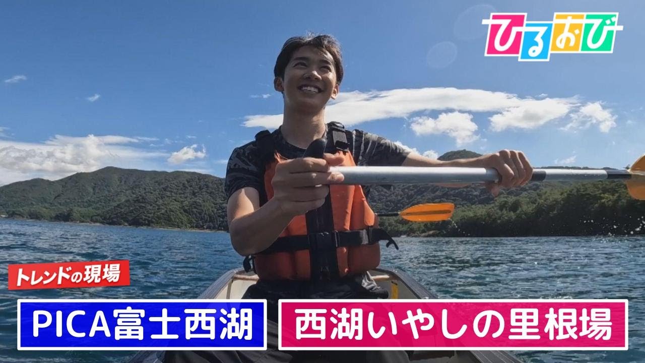 【ひるおび】西湖いやしの里根場& PICA富士西湖 長尾アナウンサーが西湖で癒される 【ひるおび】西湖いやしの里根場& PICA富士西湖 長尾アナウンサーが西湖で癒される