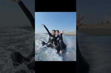 元HKT48 田中美久 王林ちゃんに誘ってもらって2人でサーフィンしたよ🏄‍♀️🌊人生初サーフィン！楽しかったなっ✨#サーフィン #湘南 #海 #surfing #ocean #sea