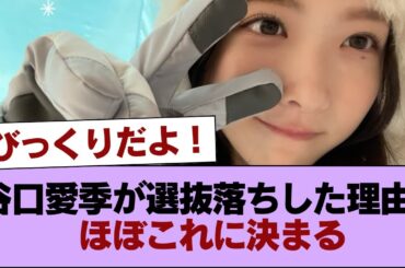 谷口愛季が選抜落ちした理由、ほぼこれに決まる #櫻坂46 #櫻坂46の家
