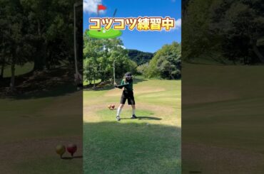 【MAX MINA＆柏木ひなた】コツコツ練習中②⛳ドライバー初おろし♪▷MAX MINA が僭越ながら…プロゴルファー目指します #shorts