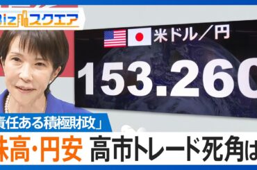 一時1ドル153円台　株高・円安の「高市トレード」に死角は？　円安が招く物価高懸念…高市総裁に求められる政策【Bizスクエア】