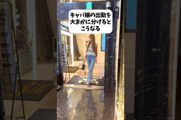 キャバ嬢の出勤を大まかに分けるとこうなる #キャバ嬢 #あるある #シュール @x.x_fox_x.x