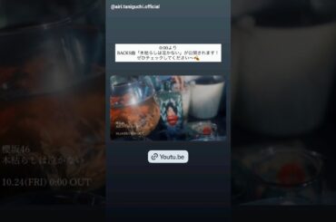 谷口愛季 本日10月23日0:00より 櫻坂46 木枯らしは泣かない MVが公開されます！