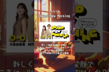 朝活のお供におすすめ！ラジオ番組３選　#大島由香里 #黒木瞳 #純烈 #酒井一圭 #飯室大吾 #西田新 #朝活 #radiko #radio #ラジコ #ラジオ #shorts