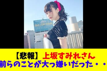 【悲報】上坂すみれさん、お前らのことが大っ嫌いだった・・・