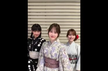 浴衣👘姿でノリノリ💃綺麗なお3人様💕👏😊　　　　　　　 #櫻坂46 #shorts