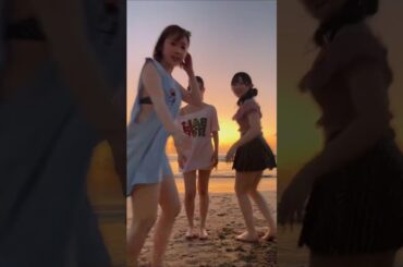 元STU48 甲斐心愛 元AKB48 山根涼羽 黒須遥香 in Bali🇮🇩 KUTA beach!!! #klp48