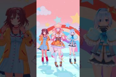 キワメテカワイイ  💫天音かなた 🥐戌神ころね  🍑桃鈴ねね  【MMDホロライブ】#Shorts #ホロライブ＃hololive ＃mmd#キワメテカワイイ