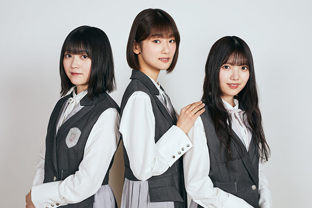櫻坂46 左から幸阪茉里乃、井上梨名、上村莉菜