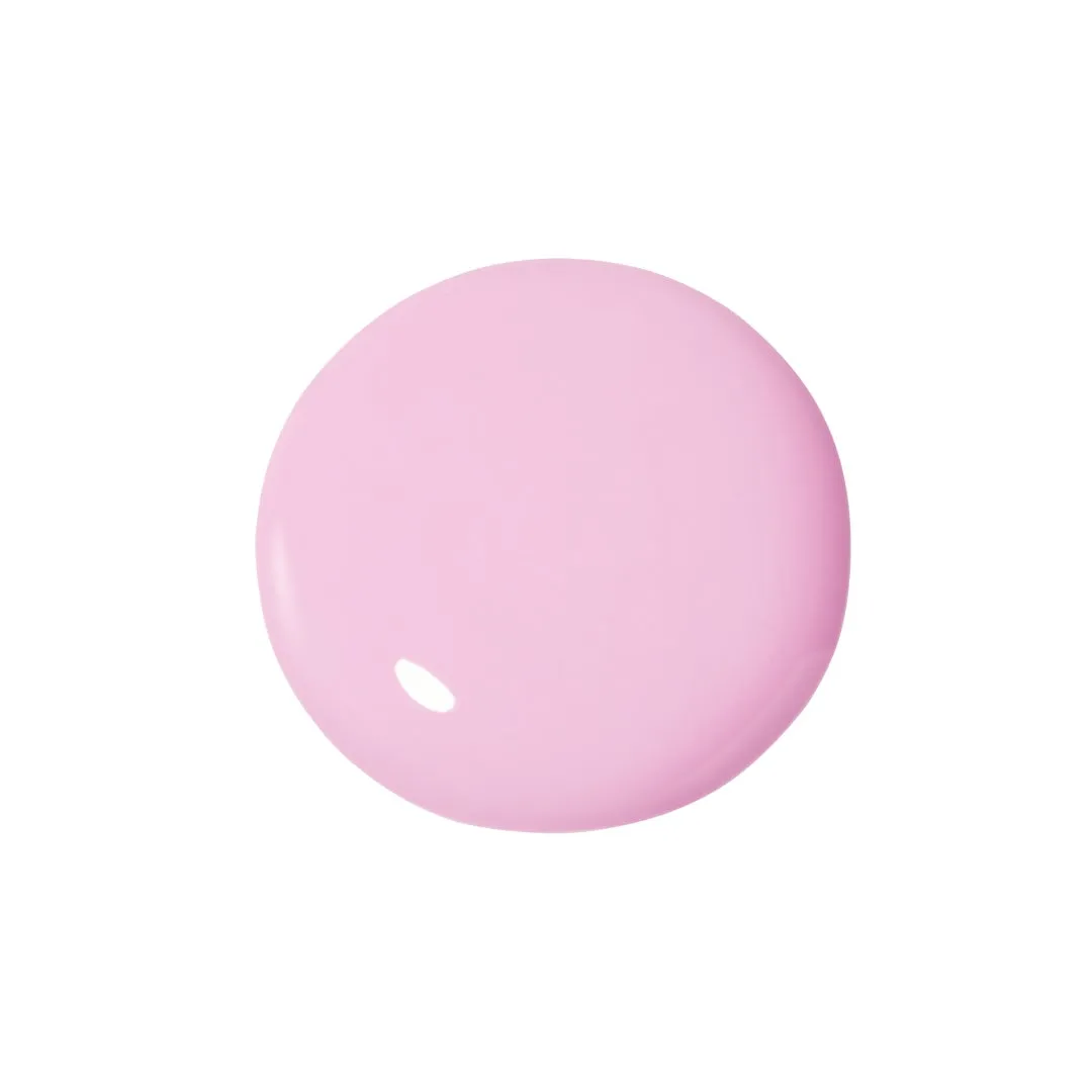 ピンク色の丸い物体が白背景に配置されています。