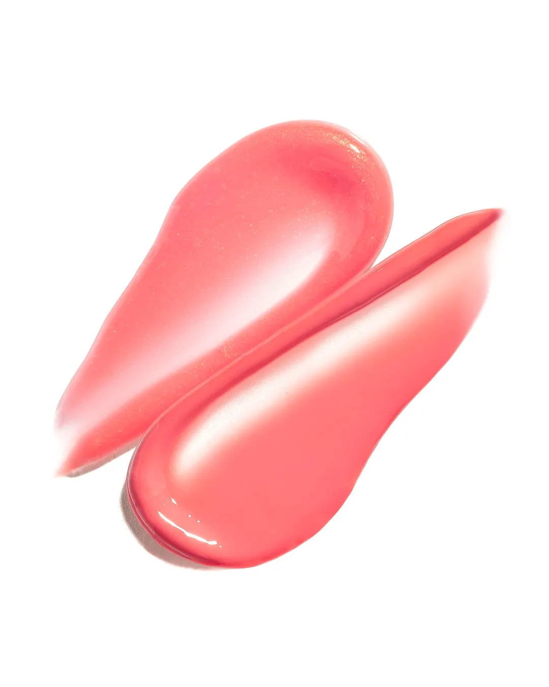 ピンク色のリップグロスまたはリップスティックのスウォッチ