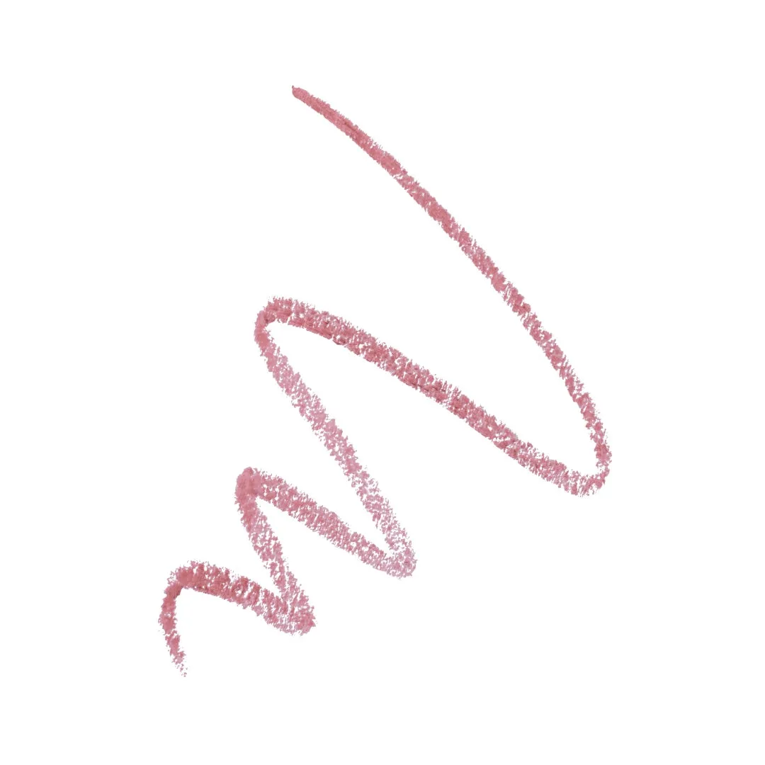 ピンク色のリップライナーの線が描かれた画像です。