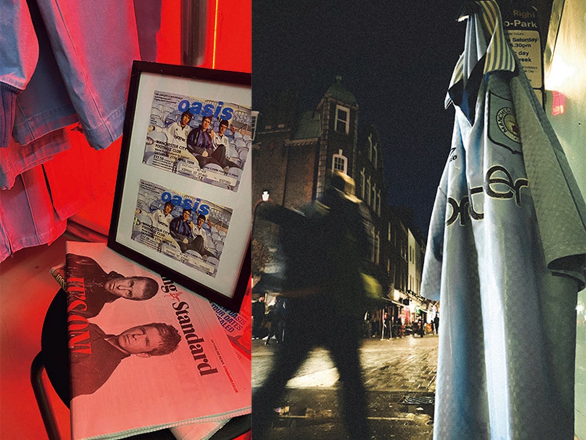 アルバムのロケ地で記念撮影したときの写真。とオアシス再結成を記念してBENEで行ったイベントの様子