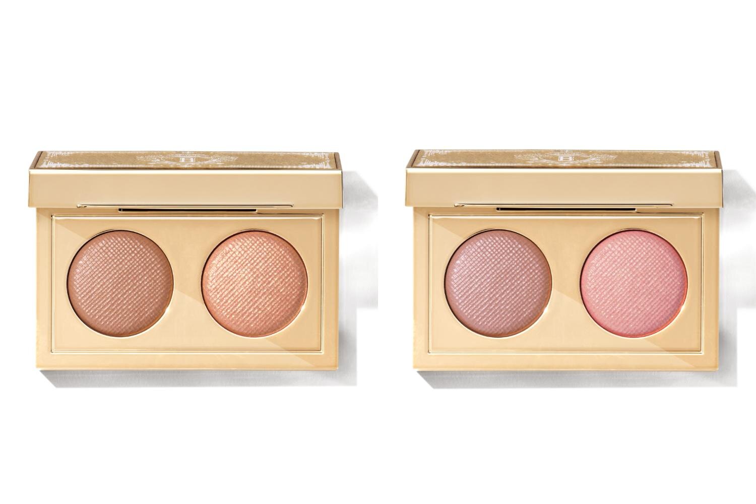 (左から)リュクス アイシャドウ デュオ 1.5g×2個 スパークリングコパー,スパークリングピンク 各7,370円＜限定品＞ 