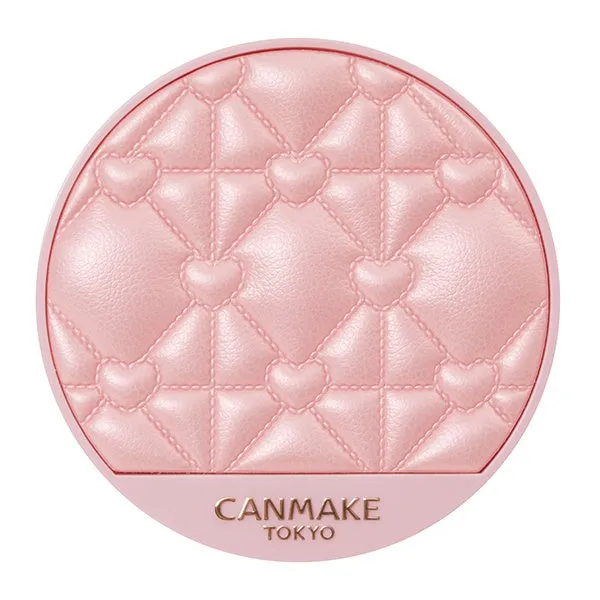 ピンク色のハートのキルティング模様のコスメ