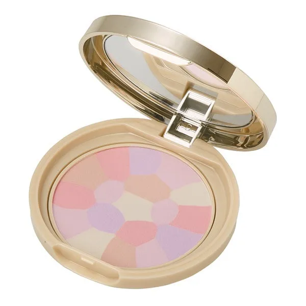 パステルカラーのパウダーが入った化粧品