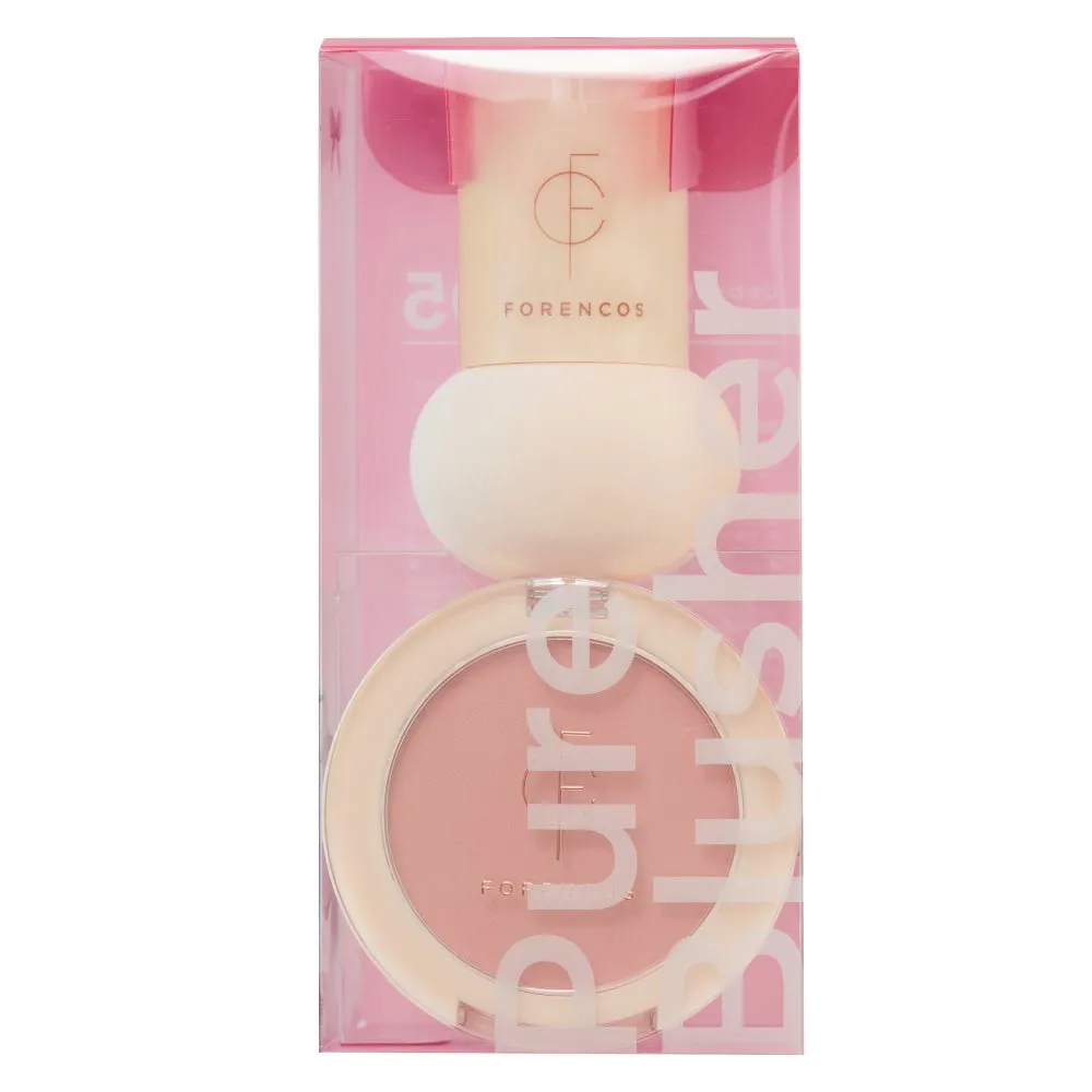 透明な箱に入った、FORENCOSのピュアブラッシャーとメイクアップブラシのセット