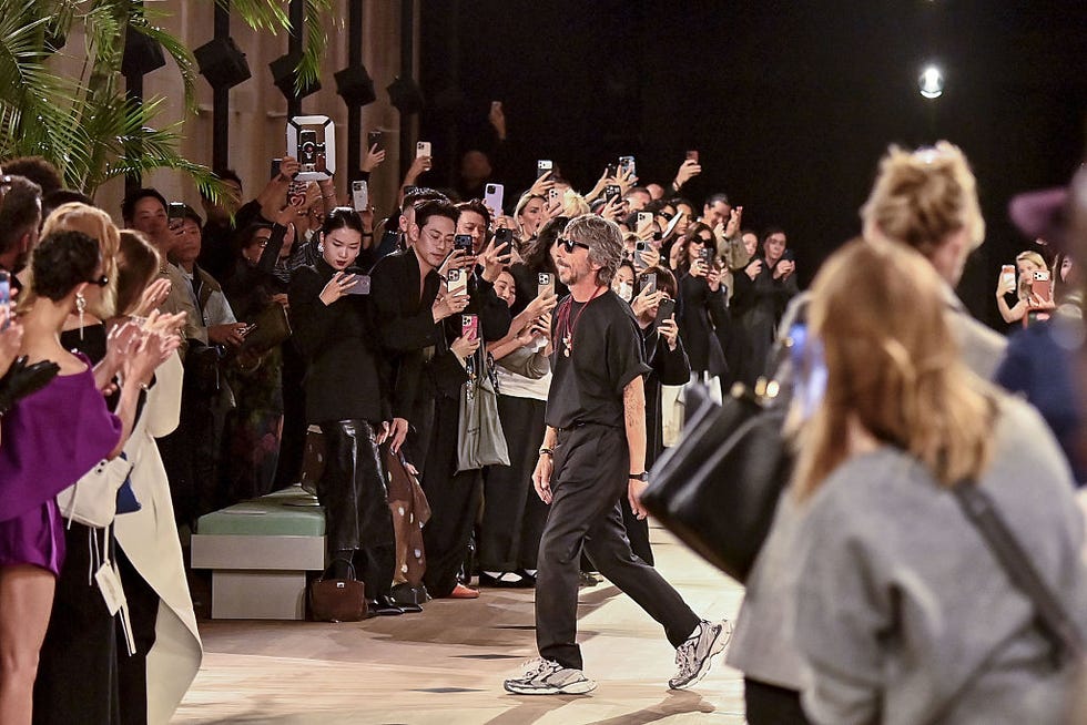 paris, france october 04: fashion designer pierpaolo piccioli walks the runway during the balenciaga ready to wear spring/summer 2026 fashion show as part of the paris fashion week on october 4, 2025 in paris, france. (photo by victor virgile/gamma rapho via getty images)
