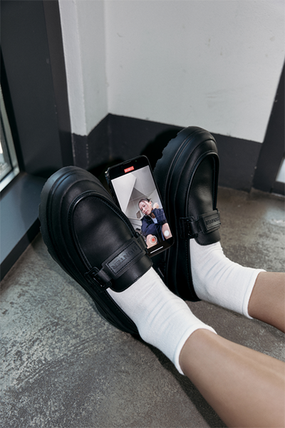 ハンター リファインド エクスプローラー フラットフォーム ローファー