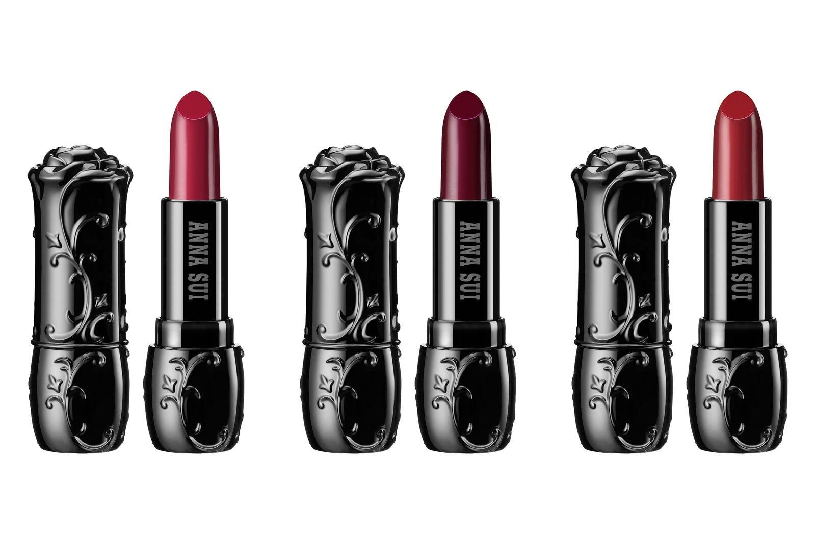 左から) アナ スイ リップスティック 201、202、203 各3,850円