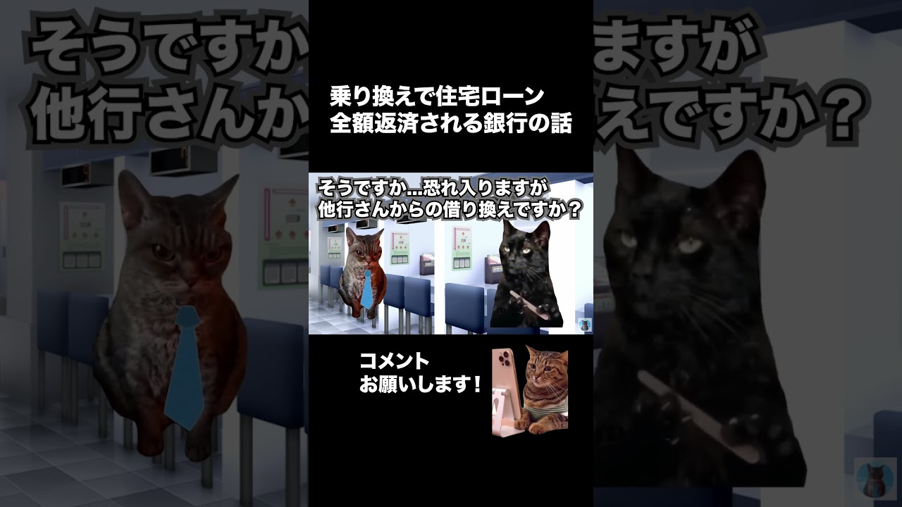 住宅ローンの借り換えはやめて #猫ミーム#住宅ローン 住宅ローンの借り換えはやめて #猫ミーム#住宅ローン