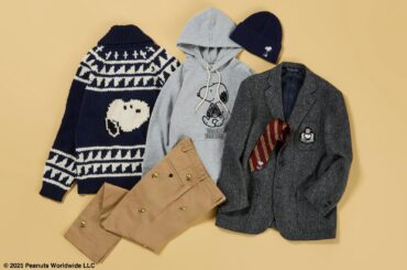 ブルックス ブラザーズ×「ピーナッツ」、アメトラスヌーピーのシャツ＆ツイードジャケット - ファッションプレス