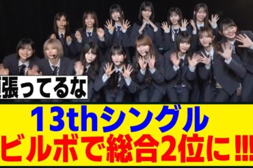13thシングル、今年リリースした作品の中で最高ポイントを叩きだす!!![櫻坂46]