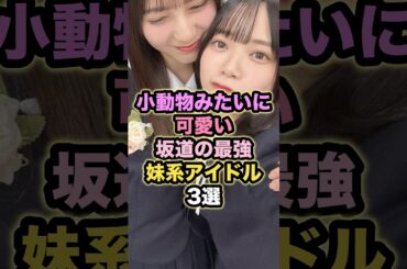 小動物みたいに可愛い坂道の最強妹系アイドル3選