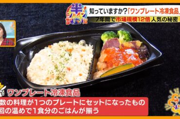 【知ってる】いま話題！｢ワンプレート冷凍食品｣ 7年間で市場規模12倍の人気の秘密とは？【サン！シャインニュース】