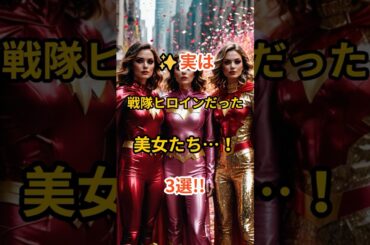 実は戦隊ヒロインだった美女たち…！3選!!#shorts #スーパー戦隊#戦隊ヒロイン#特撮女子#オーレンジャー#ハリケンジャー#ゴーカイジャー#さとう珠緒#長澤奈央#市道真央#意外な経歴