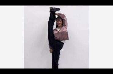 【 岡副麻希 】　驚異のI字バランス披露　「あまりに動きやすいので、試しにひさしぶりにI字バランスをやってみました」