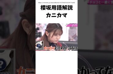 【櫻坂用語解説】カニカマ