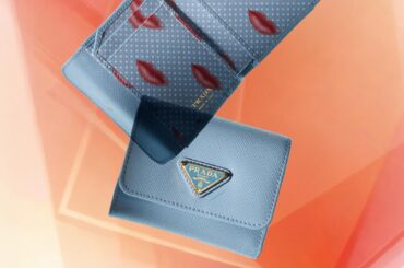 プラダ“リップ柄”レザー財布＆カードケース、やわらかパステルカラーで - ファッションプレス
