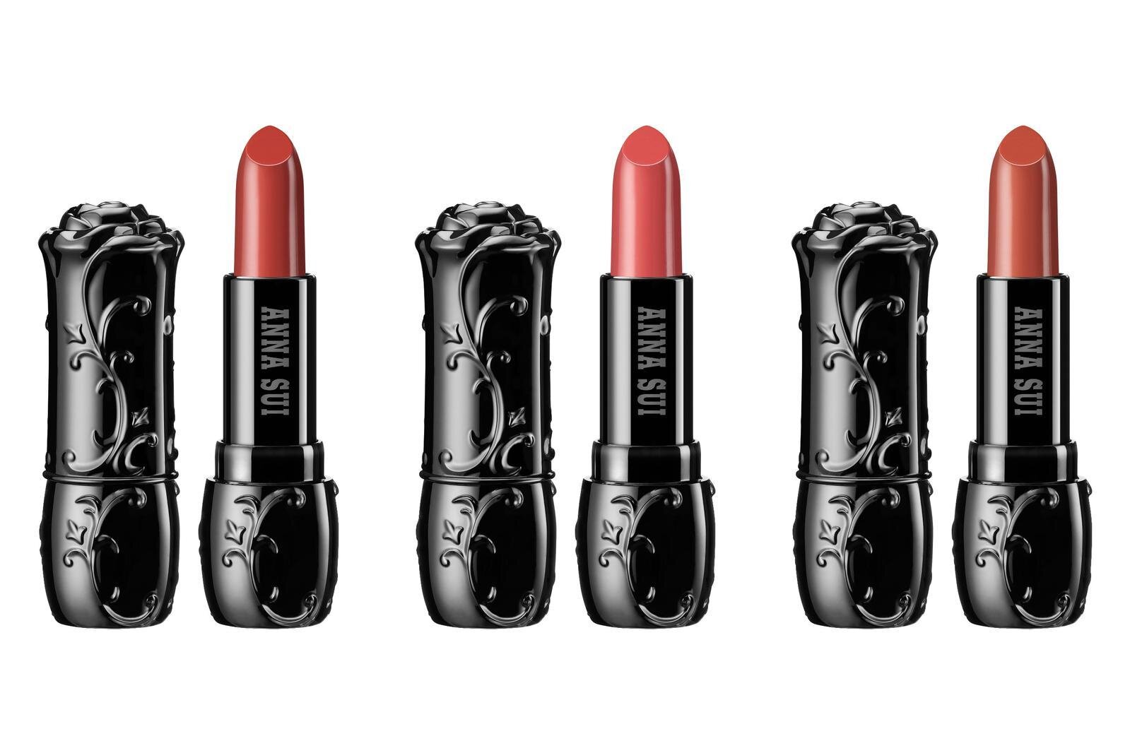 左から) アナ スイ リップスティック 700、701、702 各3,850円