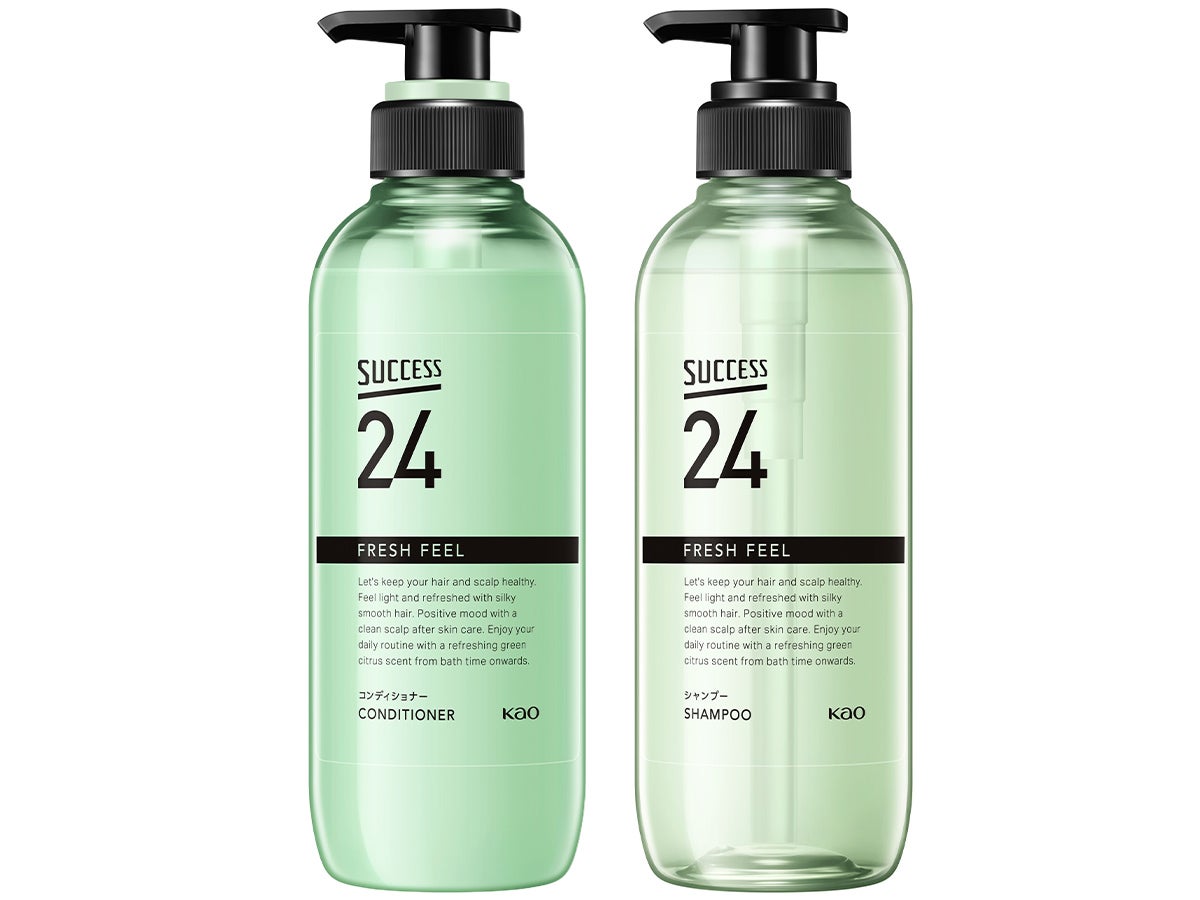 サクセスの[右]サクセス24　フレッシュフィール シャンプーと[左]サクセス24　フレッシュフィール コンディショナー