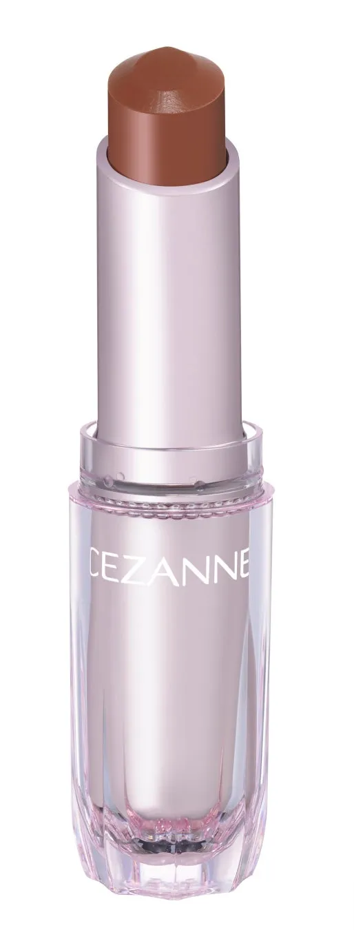 セザンヌのスティックコンシーラーの画像です。色はブラウンで、容器は透明感のあるピンク色です。