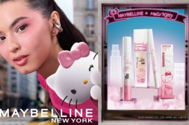 世界No.1メイクアップブランド* メイベリン ニューヨークとハローキティがコラボ！ メイベリン人気No.1各アイテムが、数量限定ハローキティデザインで登場！「ハローキティ 限定ステッカー」特典も！