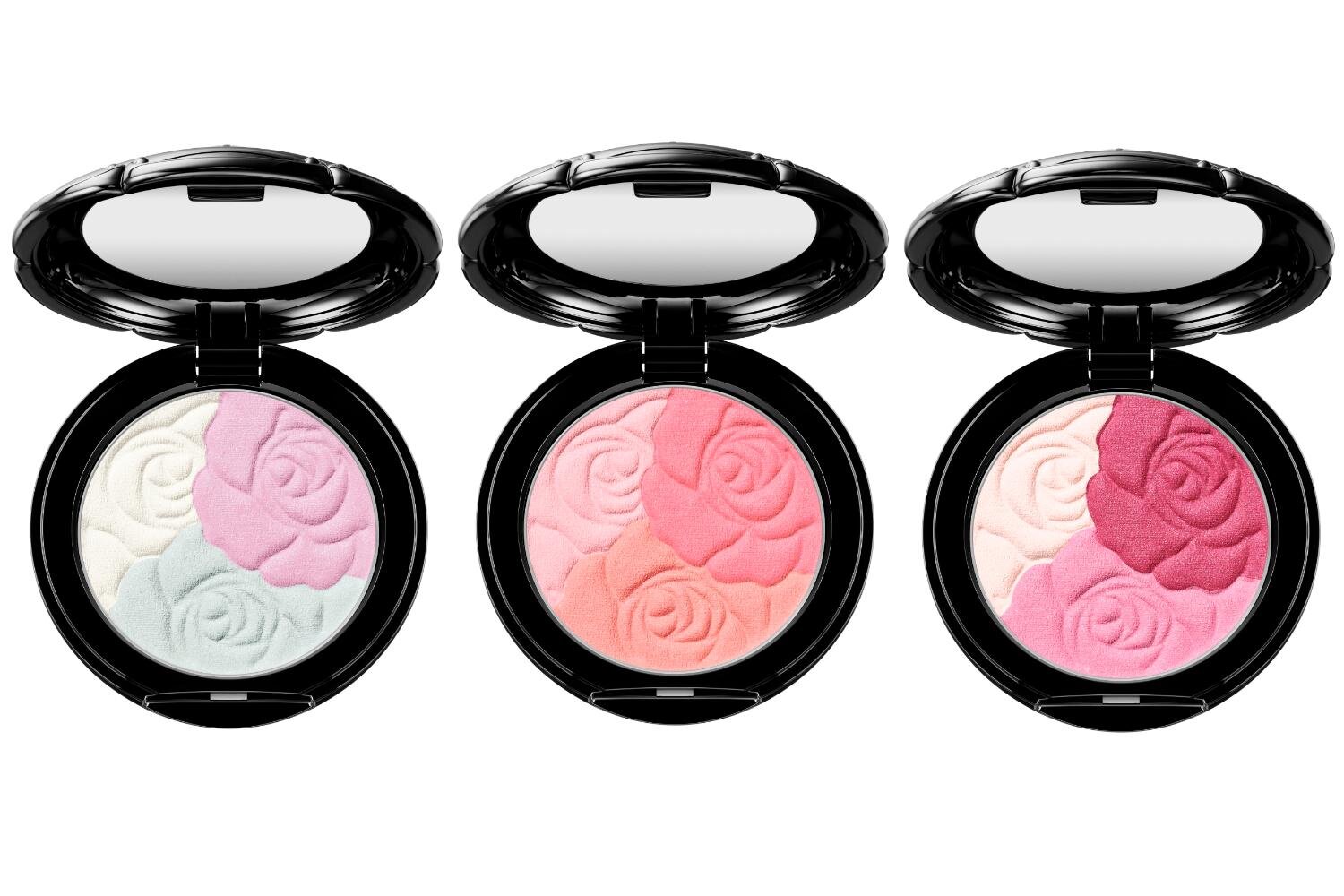 (左から)「ローズ ミックス フェイスカラー」01,02,03 各4,400円＜新製品＞