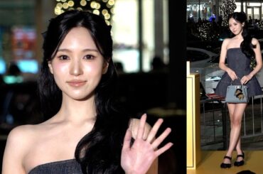 TWICE MINA、点灯式登場で表参道騒然！美デコルテ披露のミニ丈ドレスで登場＆“今年の漢字”も明かす　『表参道 フェンディ イルミネーション 2025』