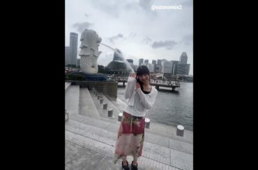 大園玲 れいちゃんとマーライオン♪ シンガポール Instagram 櫻坂46