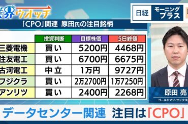 データセンター関連　注目は「CPO」（次世代光電変換）【日経モープラFT】