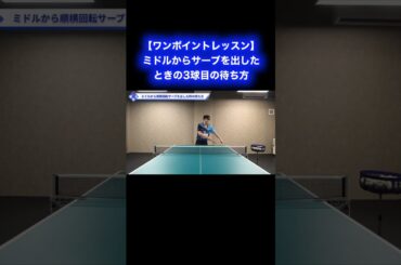 ミドルからサーブを出したときの3球目の待ち方【ワンポイントレッスン#160】#shorts