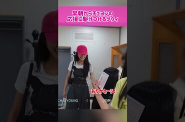 【応援】早朝からチェヨンの応援に駆けつけるツウィ #kpop  #twice #tzuyu #chaeyoung