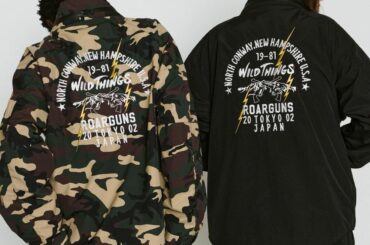 ロアーガンズ×ワイルドシングス高機能アウター、ロゴやシンボルで“スーベニアジャケット”風に - ファッションプレス