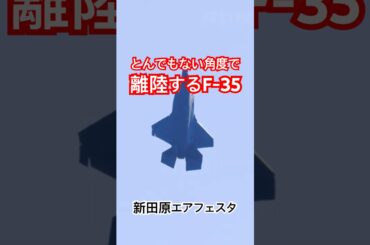 とんでもない角度で離陸するF-35Aがホントにとんでもない！ 新田原基地エアフェスタ