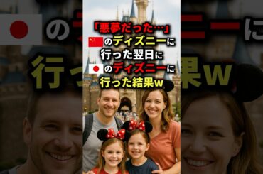 ㊗️200万回再生!!「悪夢だった…」🇨🇳のディズニーに行った翌日に🇯🇵のディズニーに行った結果w #海外の反応